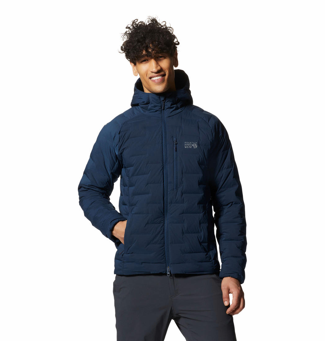 MHW Men Blue Stretchdown Hoody