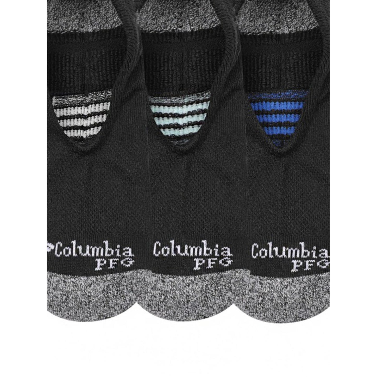 Columbia Men Black PFG ACCENT STRIPE ECLIPSE LINER (3 Pair) (Non Returnable)