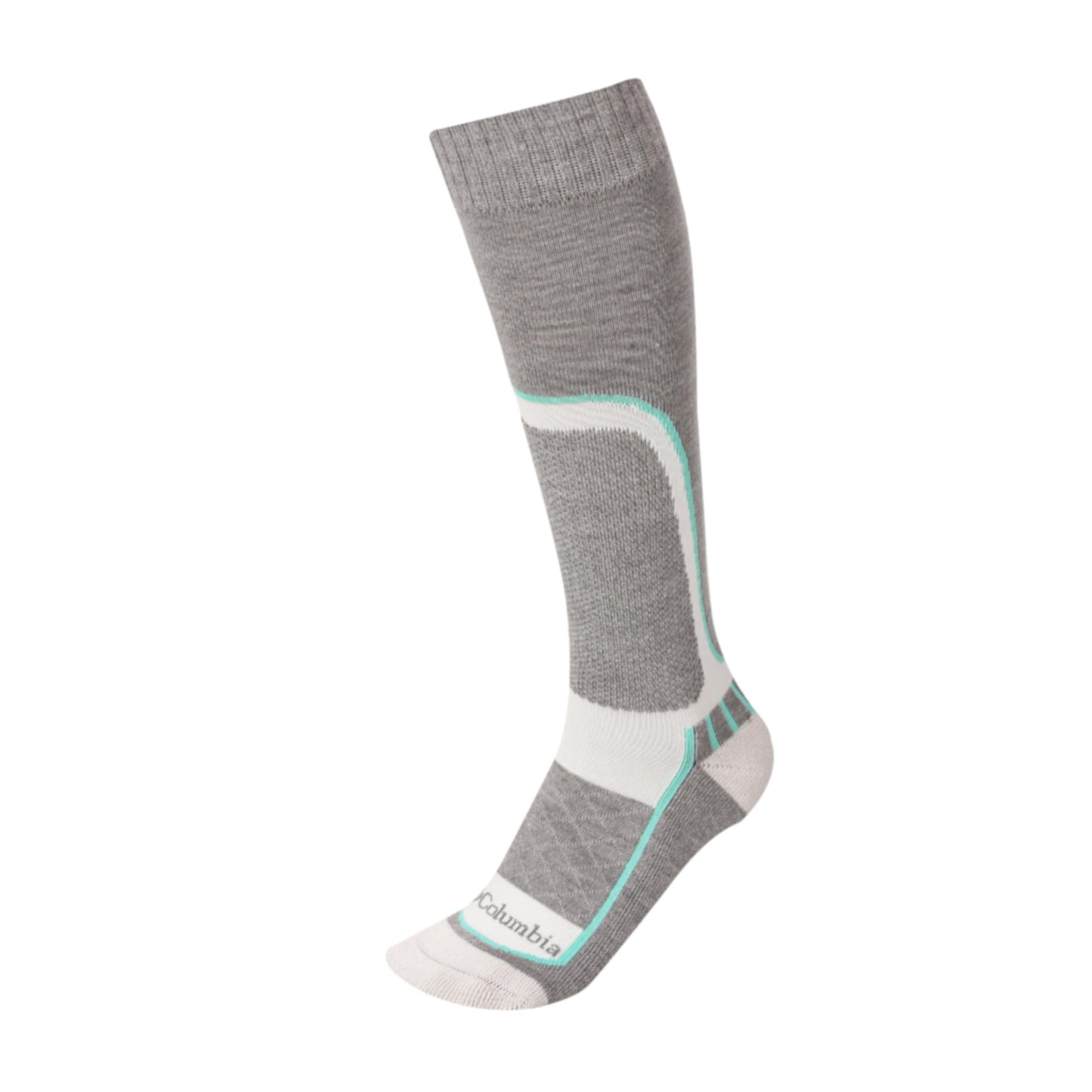Columbia Unisex White SOCKS UX 1P SKI OTC/MED 1 PAIR (1 Pair) (Non Returnable)