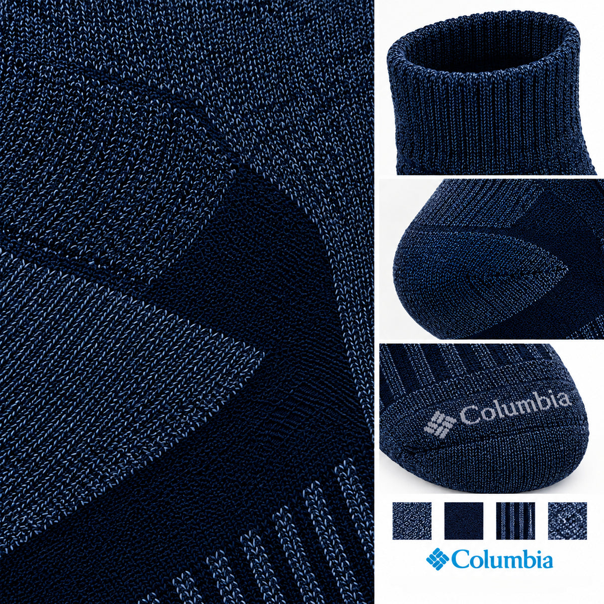 Columbia Unisex Blue Hike Mediumweight Socks (Non Returnable)