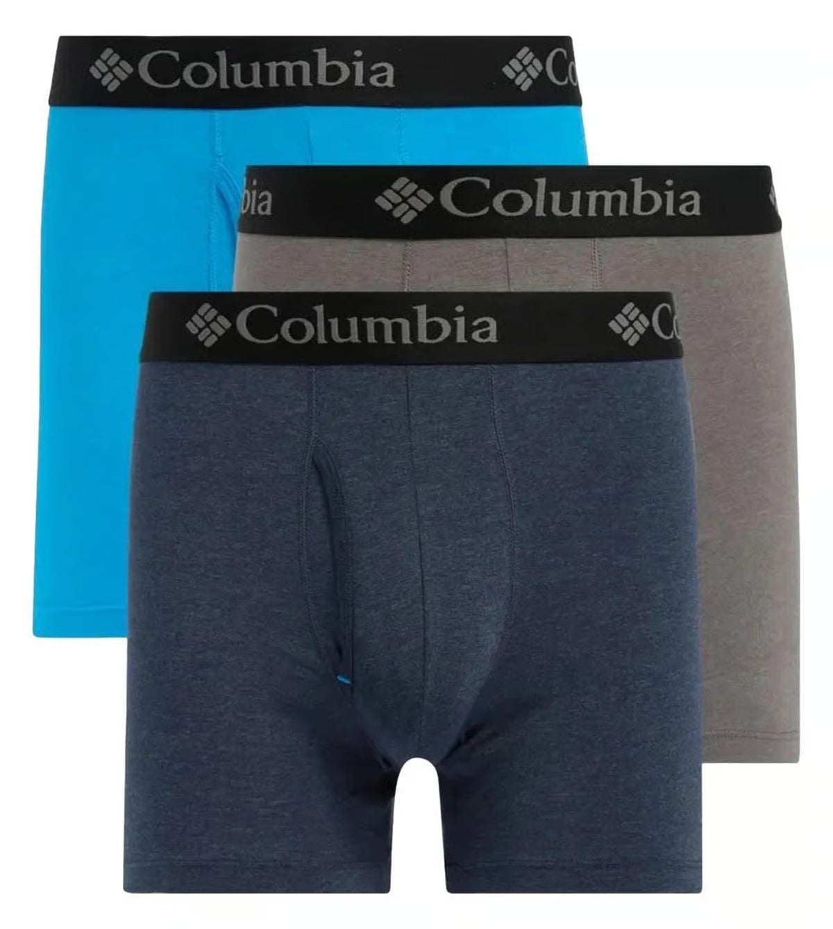 Columbia Men Multicolor Allover Mesh Stretch Boxer Briefs - Pack of 3 (Non-Returnable)