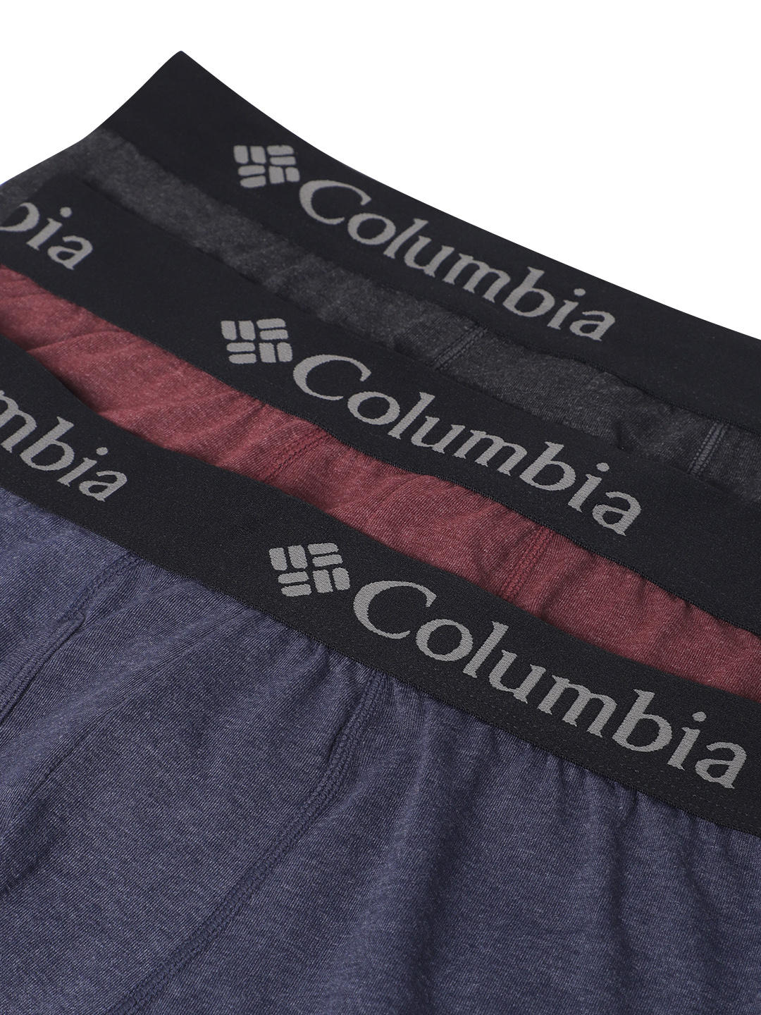 Columbia Men Black Performance Stretch Boxer Briefs - Pack of 3 (Non-Returnable)