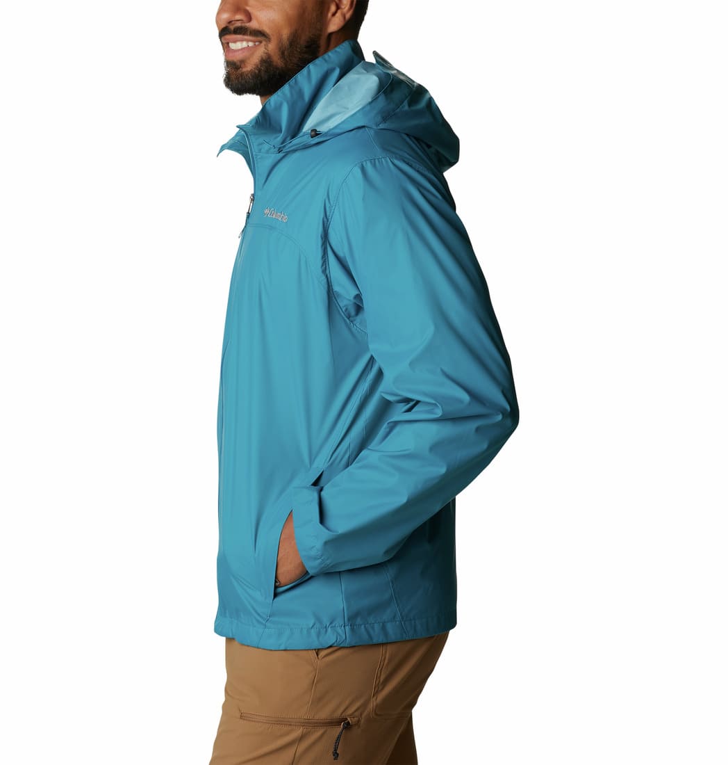 Columbia Men's Blue Glennaker Lake Waterproof Rain Jacket for Outdoor Protection