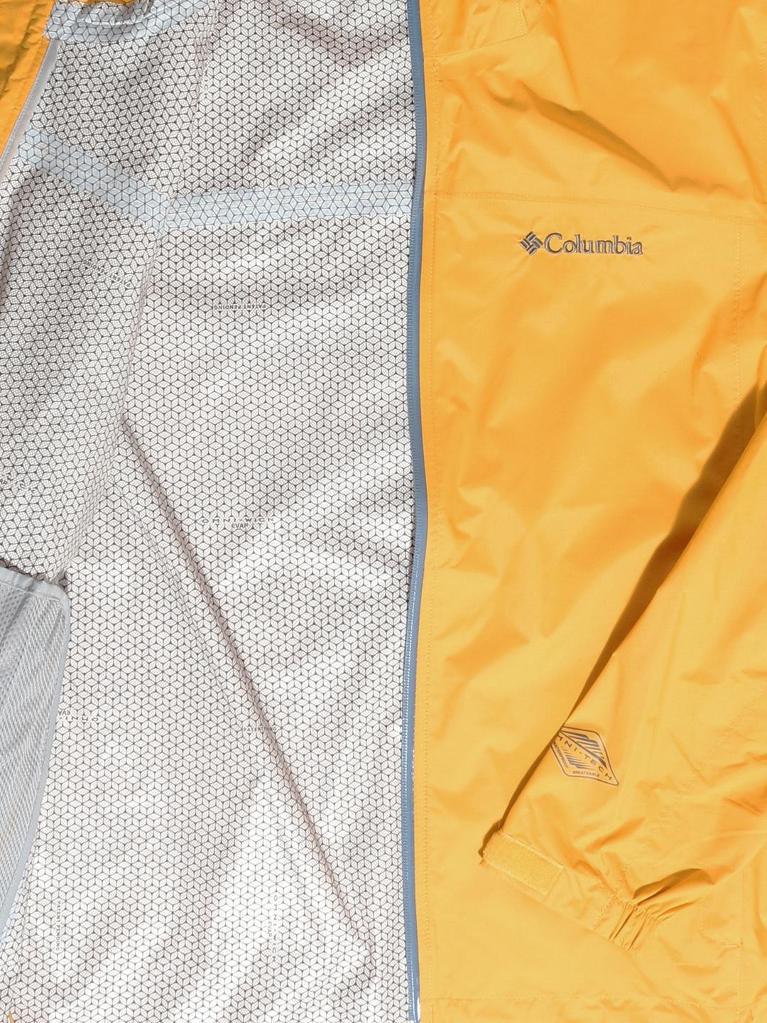Columbia Men’s Yellow EvaPOURation Omni-Tech Waterproof Rain Jacket