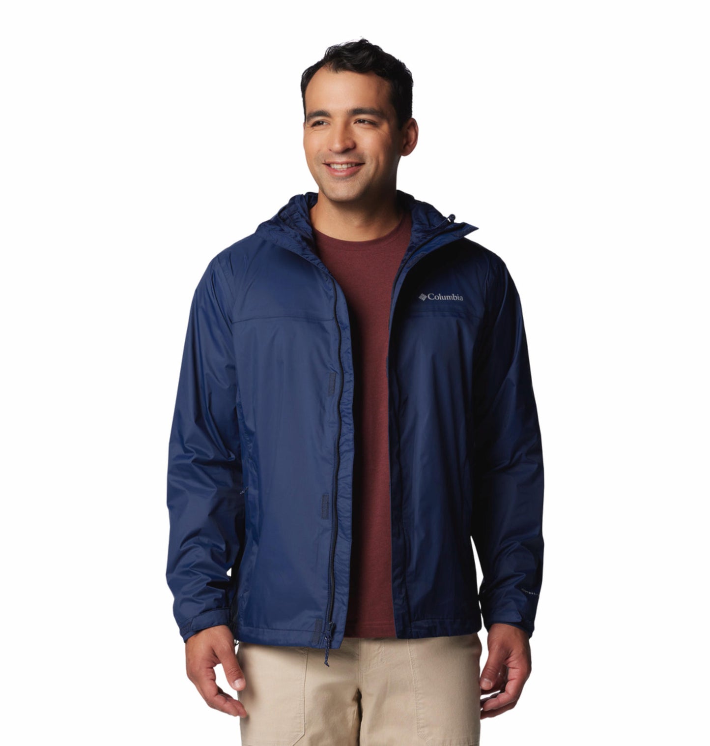 A Men Wearing Columbia Men Blue Watertight II Jacket Waterproof