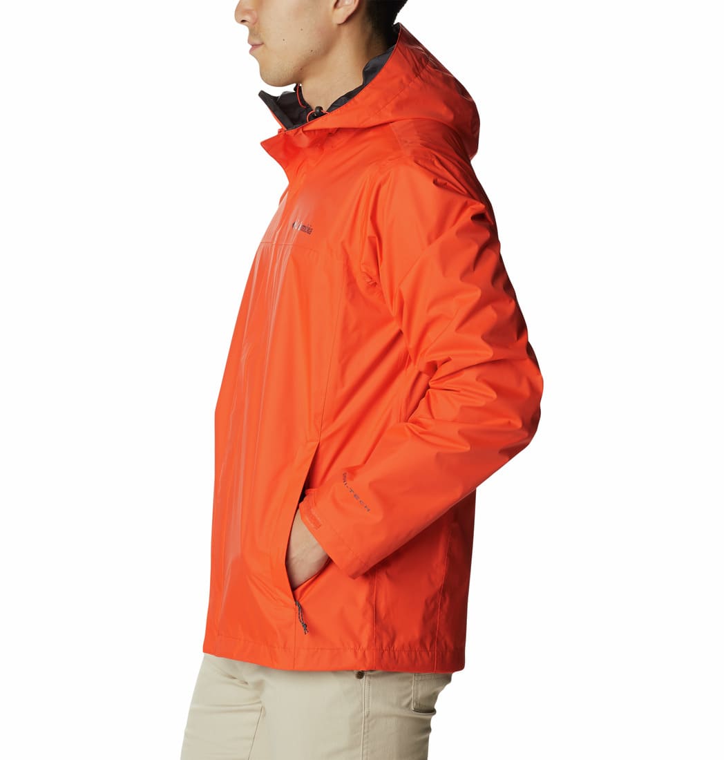 Columbia Men's Orange Watertight II Lightweight Waterproof Rain Jacket
