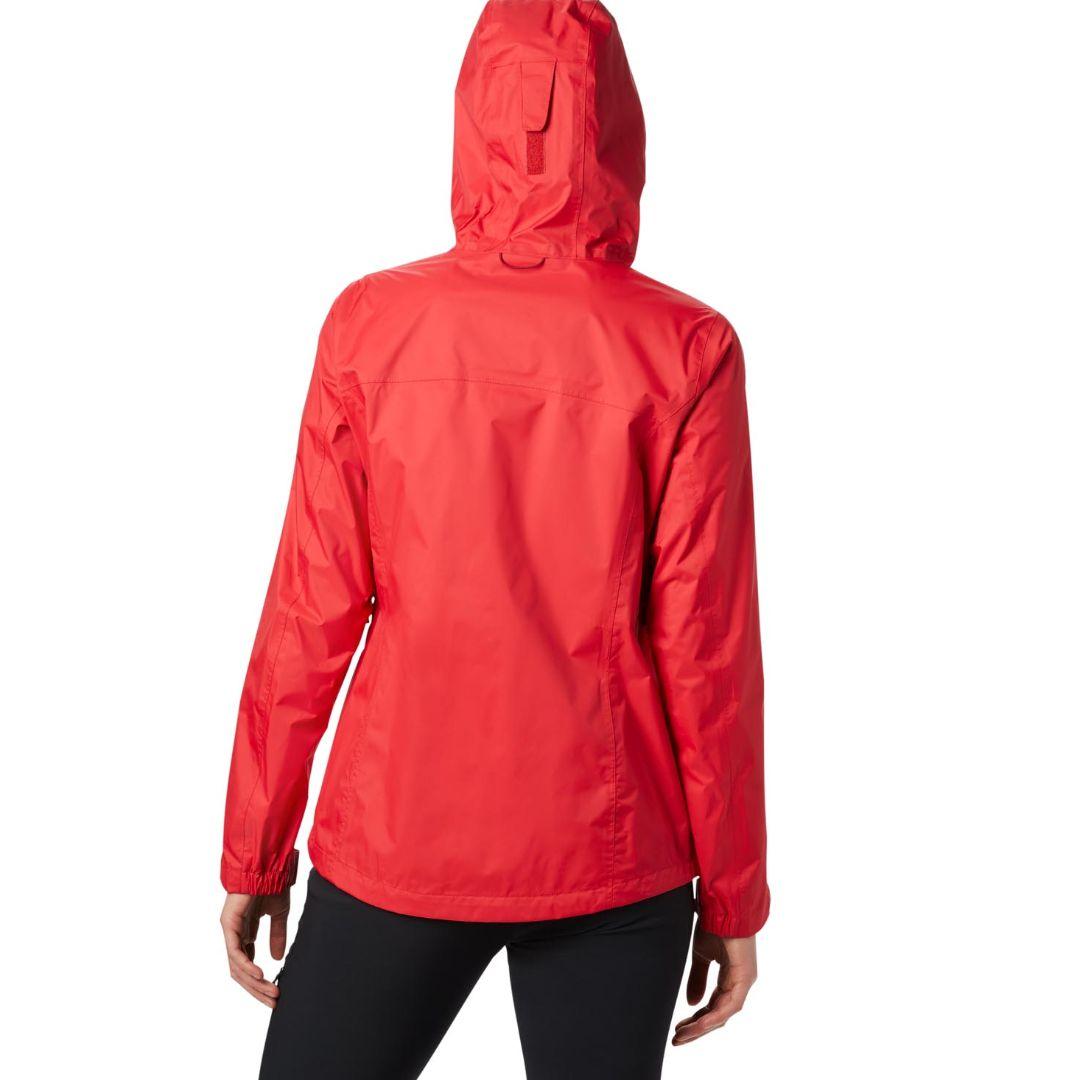 Columbia Women Red Waterproof Omni-Tech Evapouration Hooded Jacket