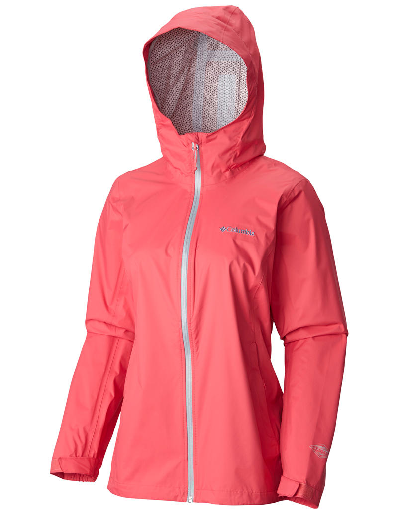 Columbia Women's Red EvaPOURation Waterproof Rain Jacket