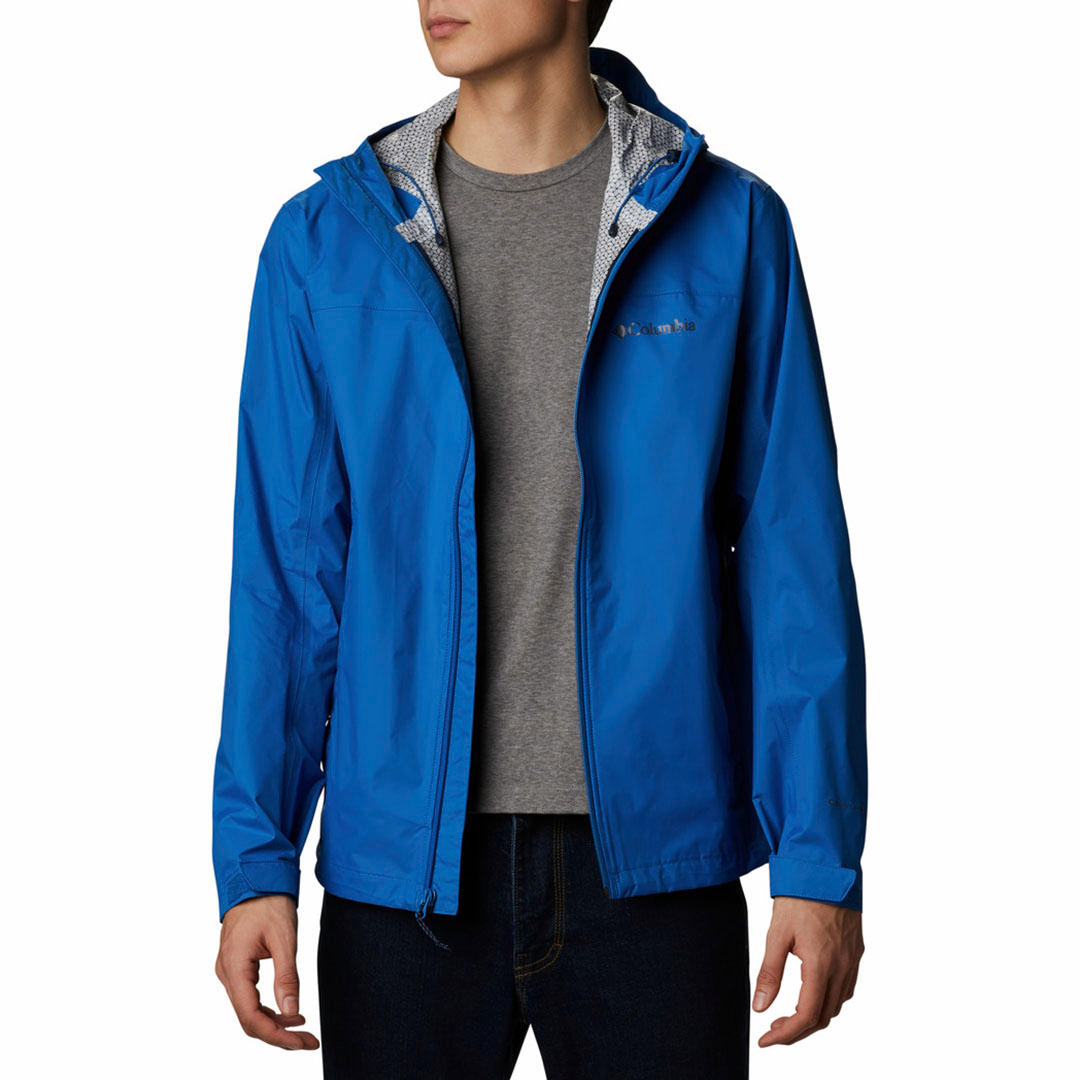 Columbia Men's Blue EvaPOURation Waterproof Breathable Outdoor Jacket