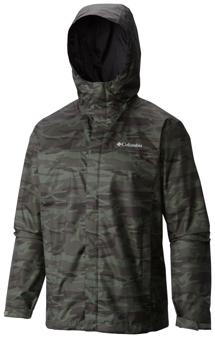 Columbia Men Green Watertight Printed Jacket Waterproof