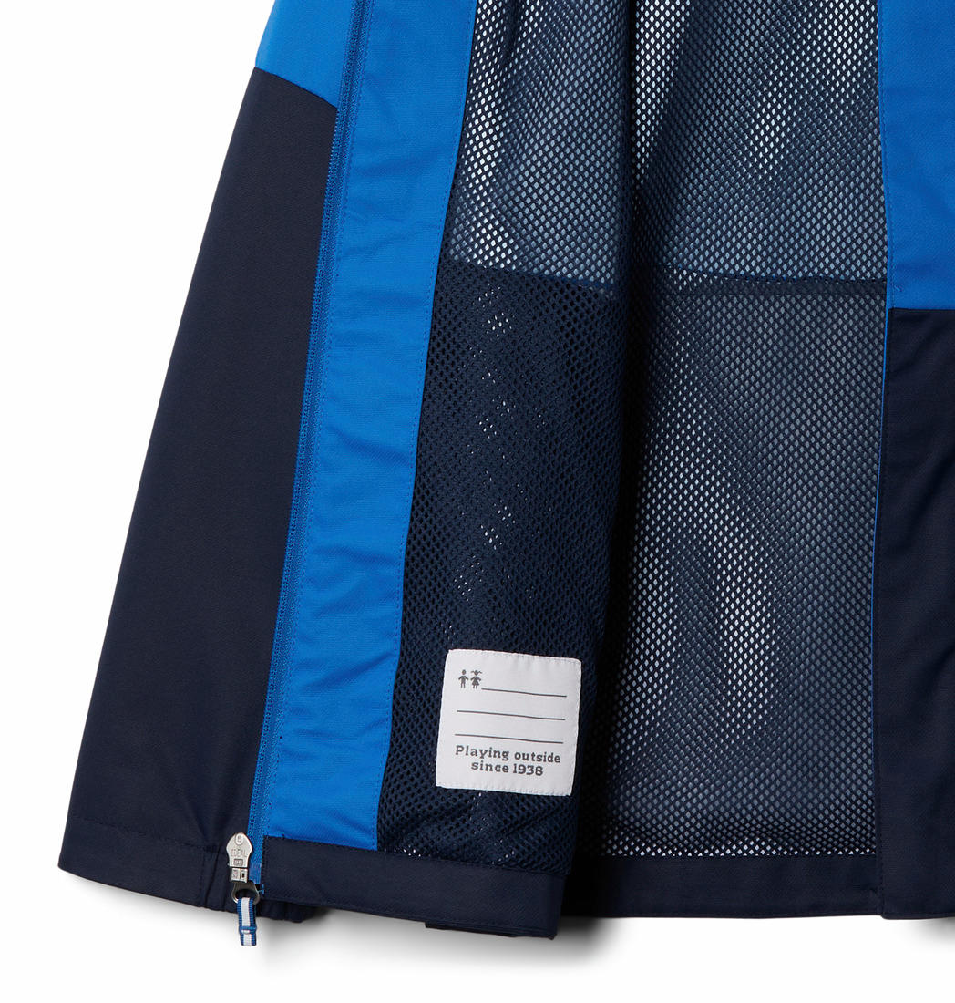 Columbia Kids Boys Blue Hikebound Jacket Waterproof