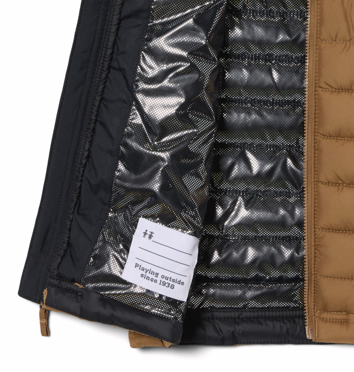 kids unisex brown omni heat reflective powder lite vest
