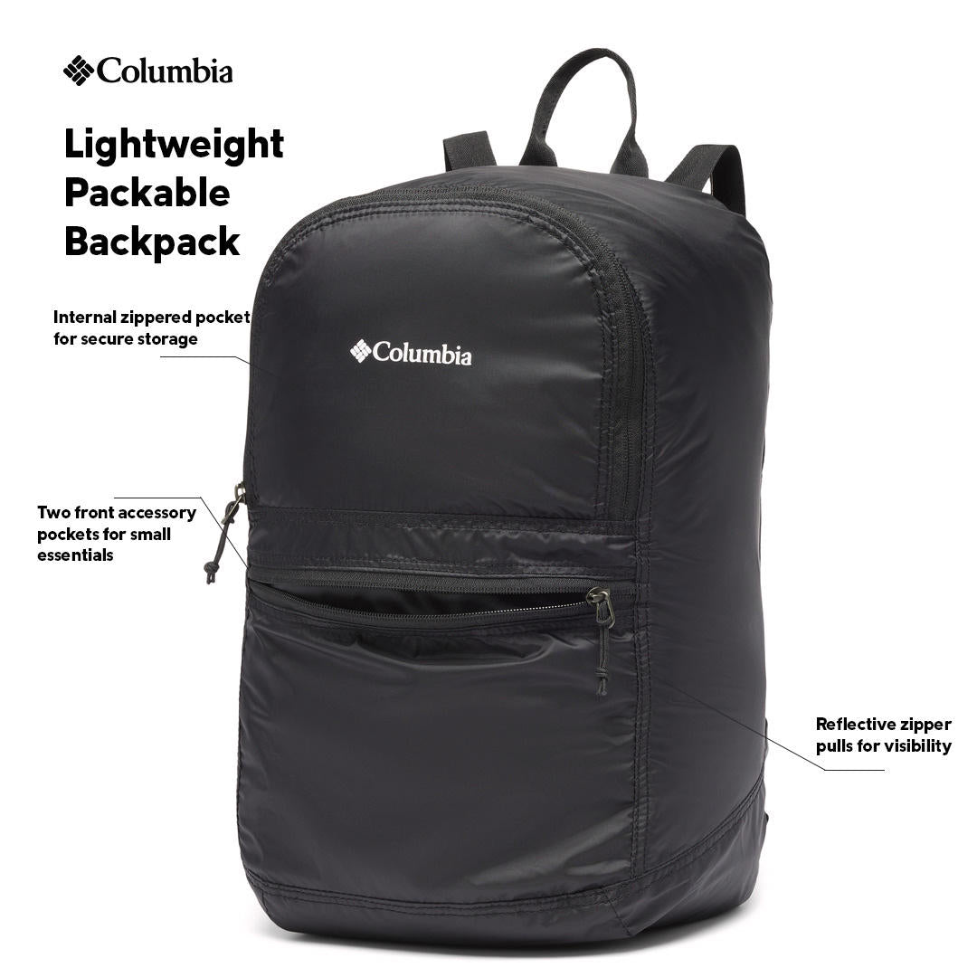 Columbia Unisex Black Lightweight Packable Backpack
