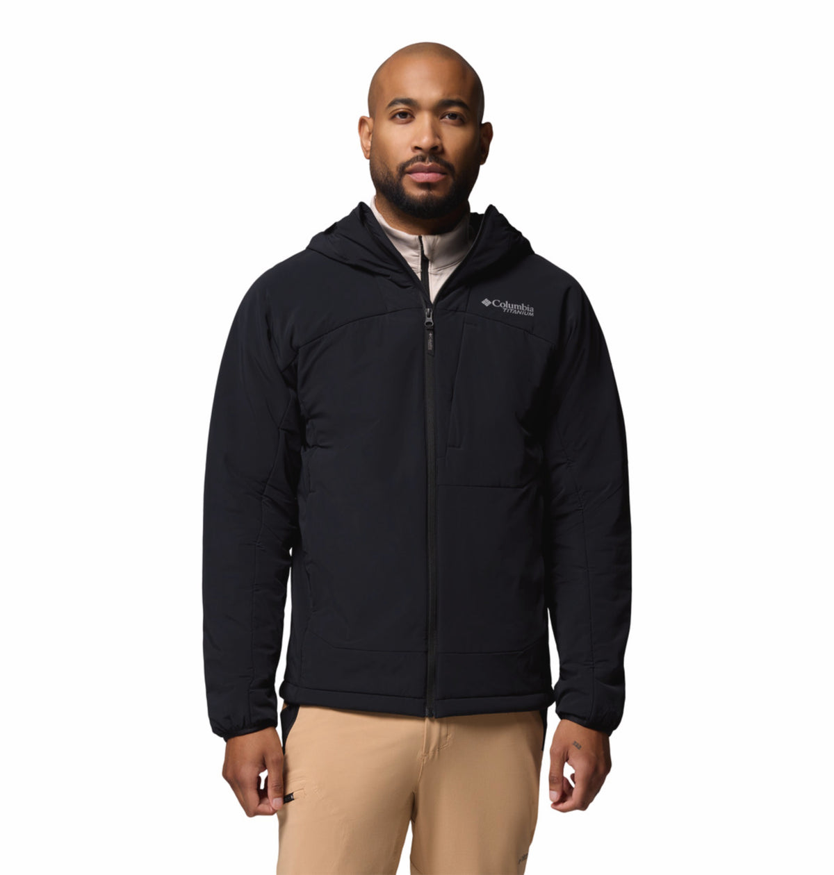 Columbia Men Black Omni-Shield Silver Leaf Lite Hooded Down Jacket