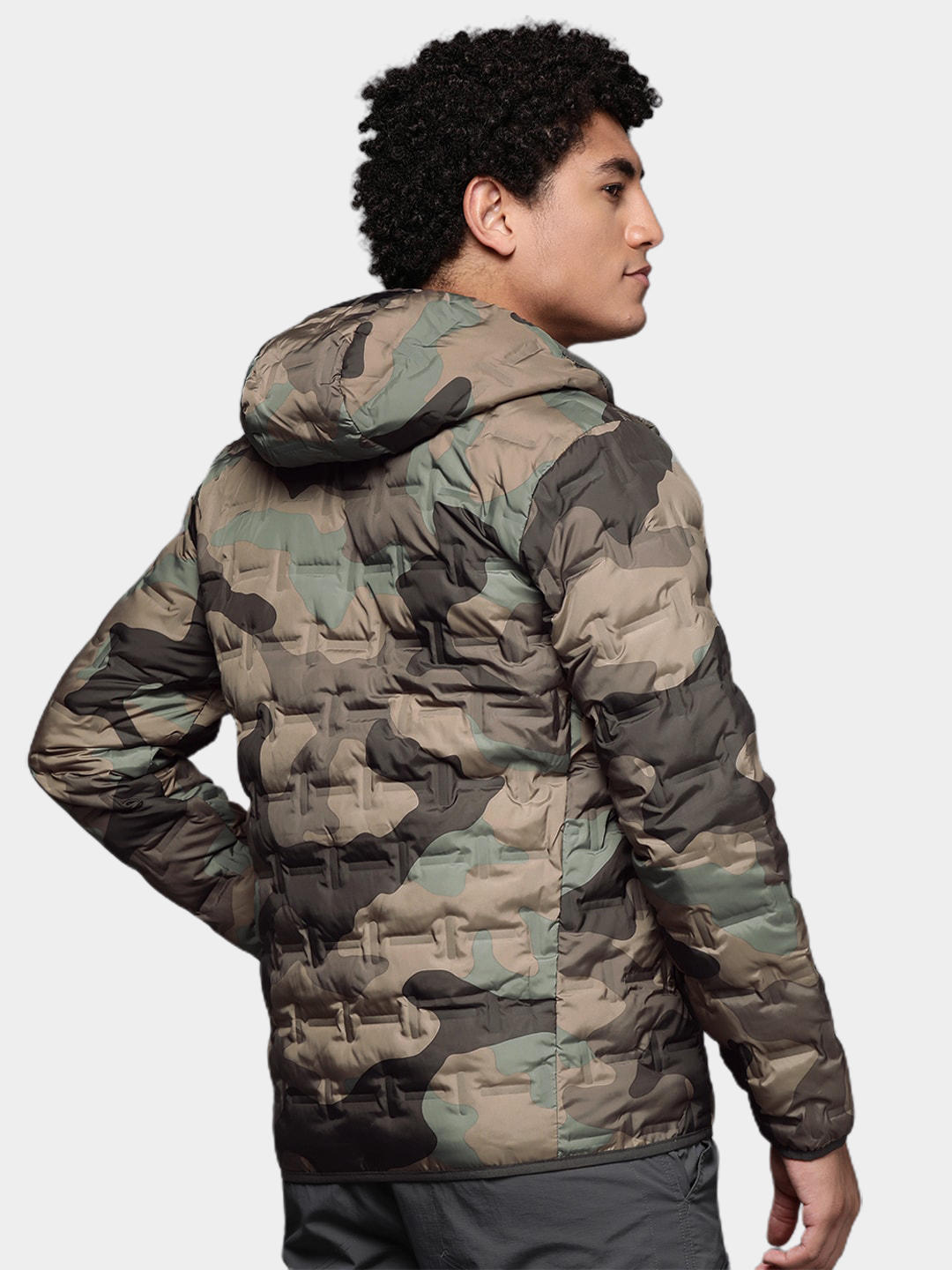 Columbia Men Green Omni-Heat Reflective Delta Ridge Hooded Down Jacket