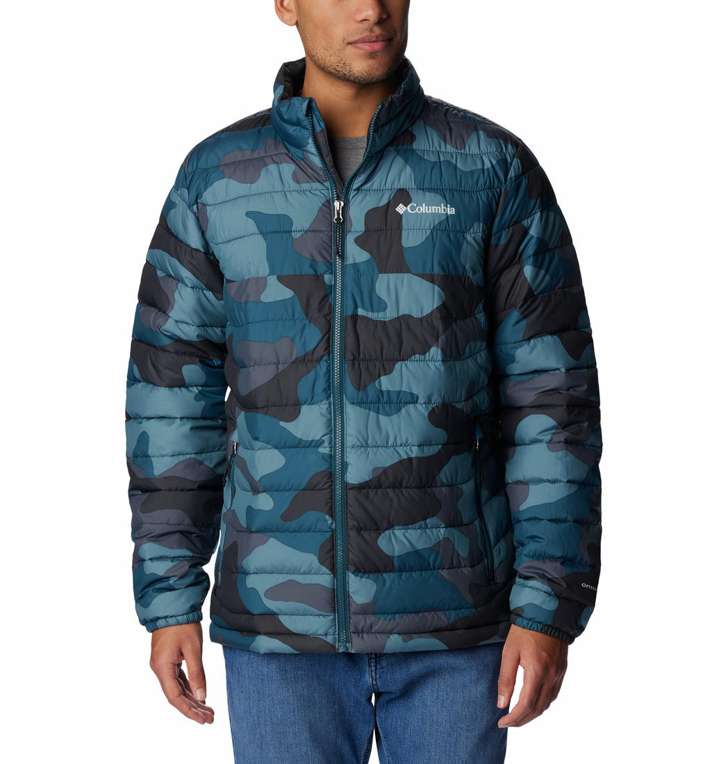 Columbia Men Blue Omni-Heat Reflective Powder Lite Down Jacket