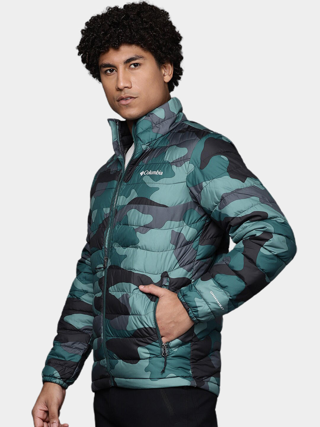 Columbia Men Blue Omni-Heat Reflective Powder Lite Down Jacket