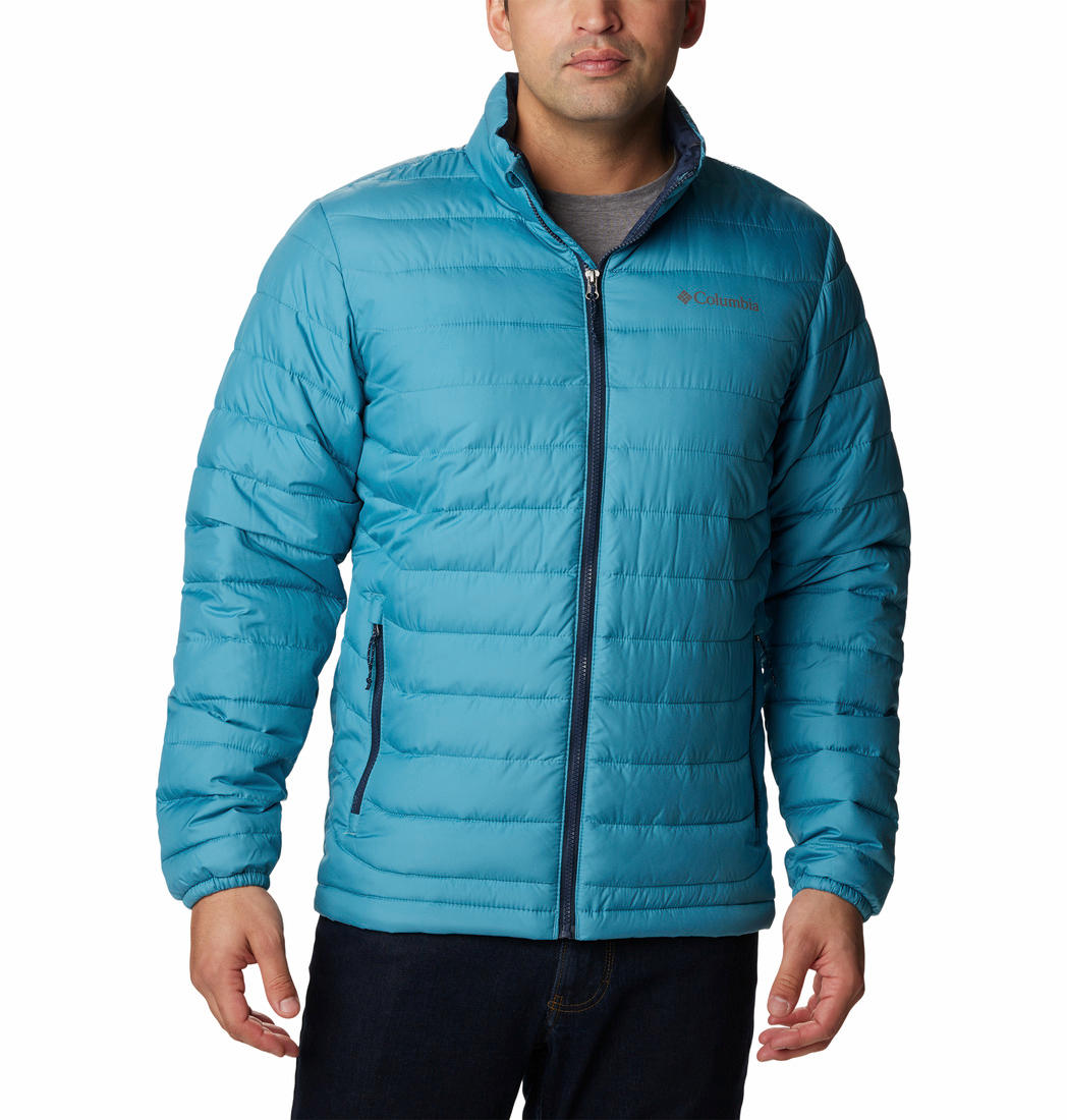 Columbia Men Blue Omni-Heat Reflective Powder Lite Down Jacket