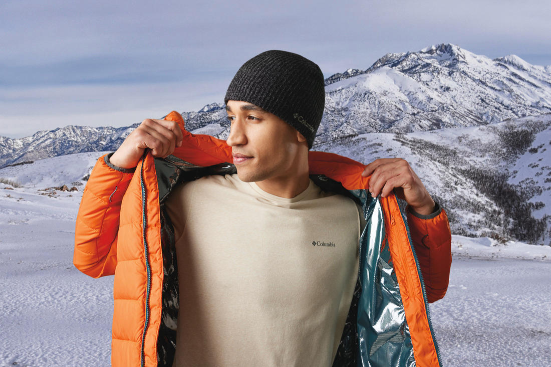 Columbia Men Green Omni-Heat Reflective Whirlibird IV Hooded Interchange Jacket
