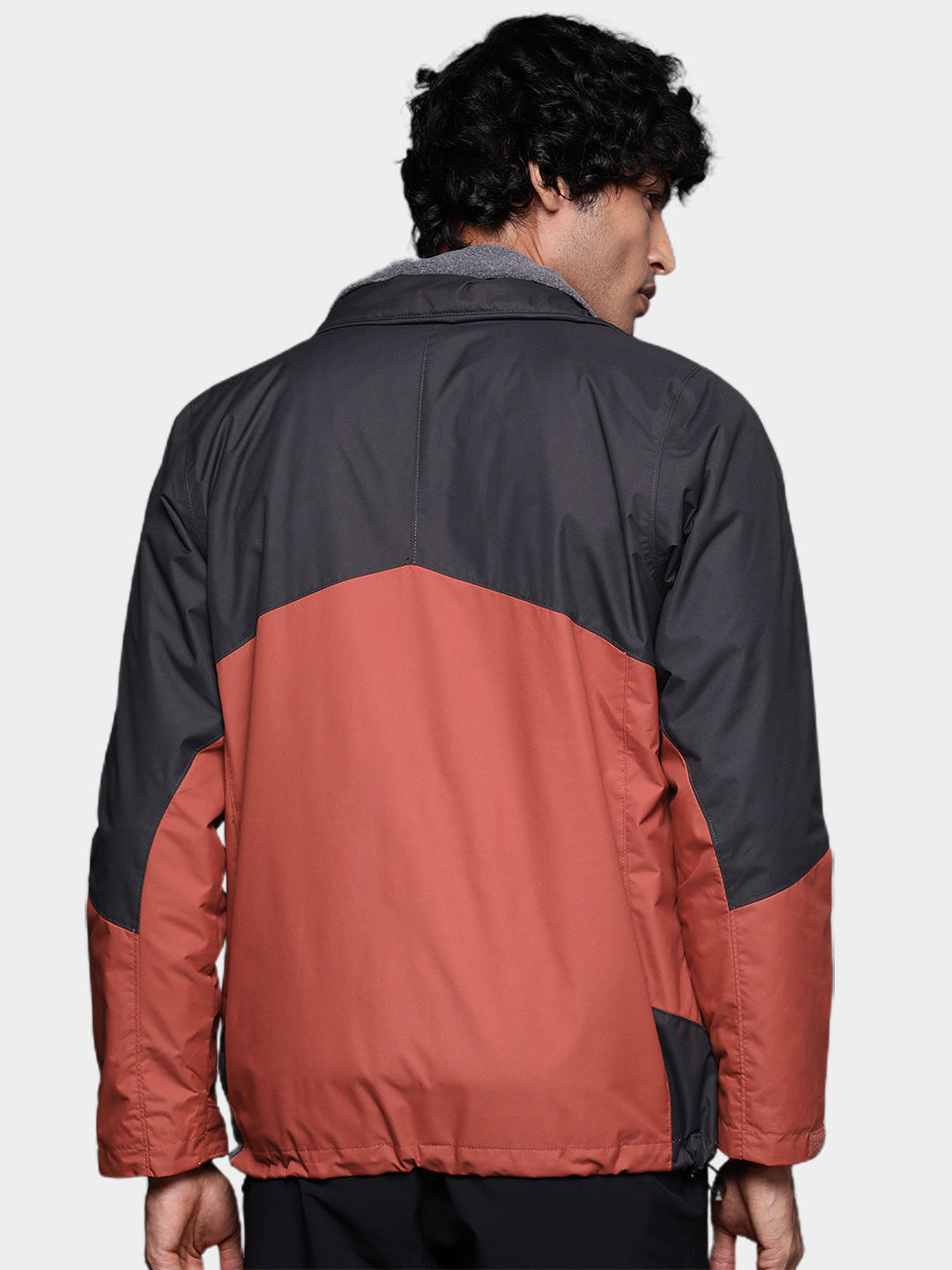 A Men Wearing Columbia Men Orange Bugaboo II Fleece Interchange Jacket