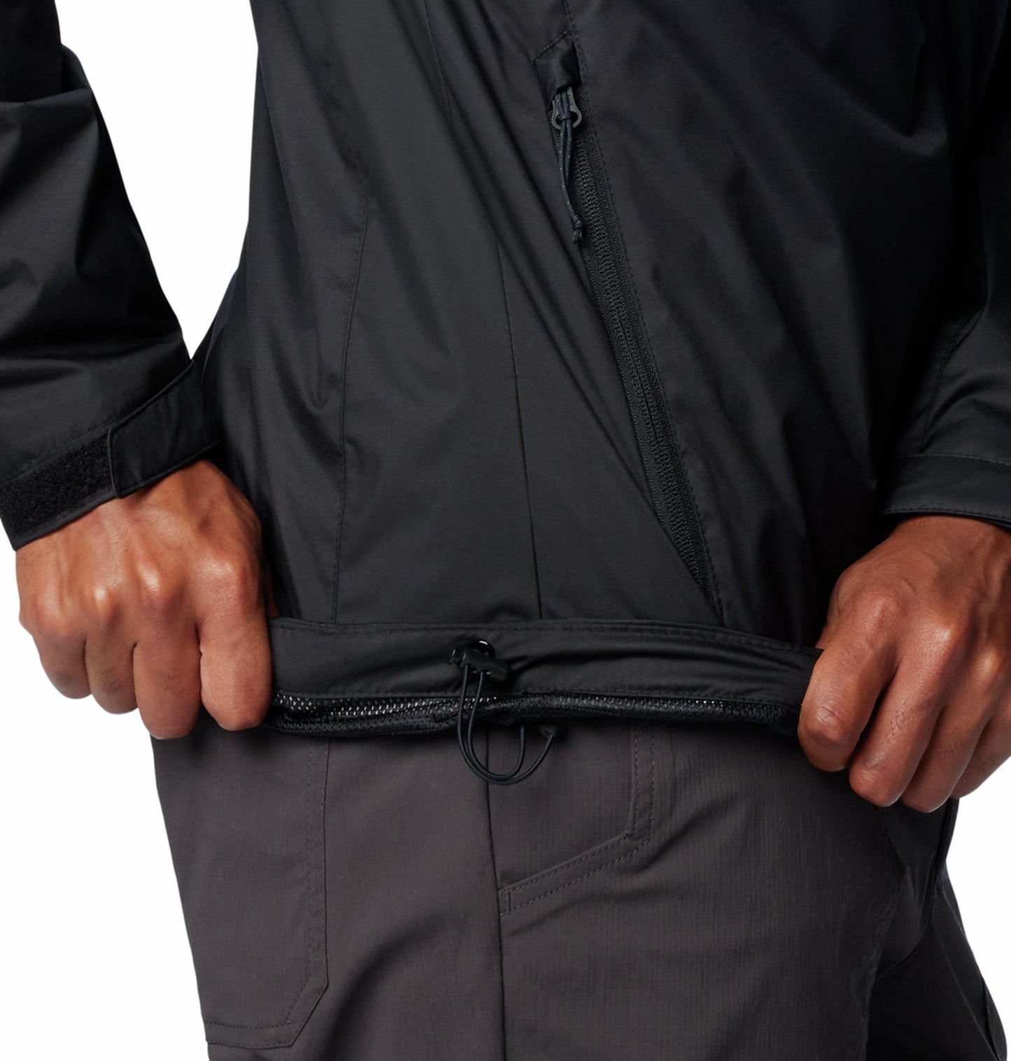 A Men Wearing Columbia Men Black Inner Limits III Jacket Waterproof