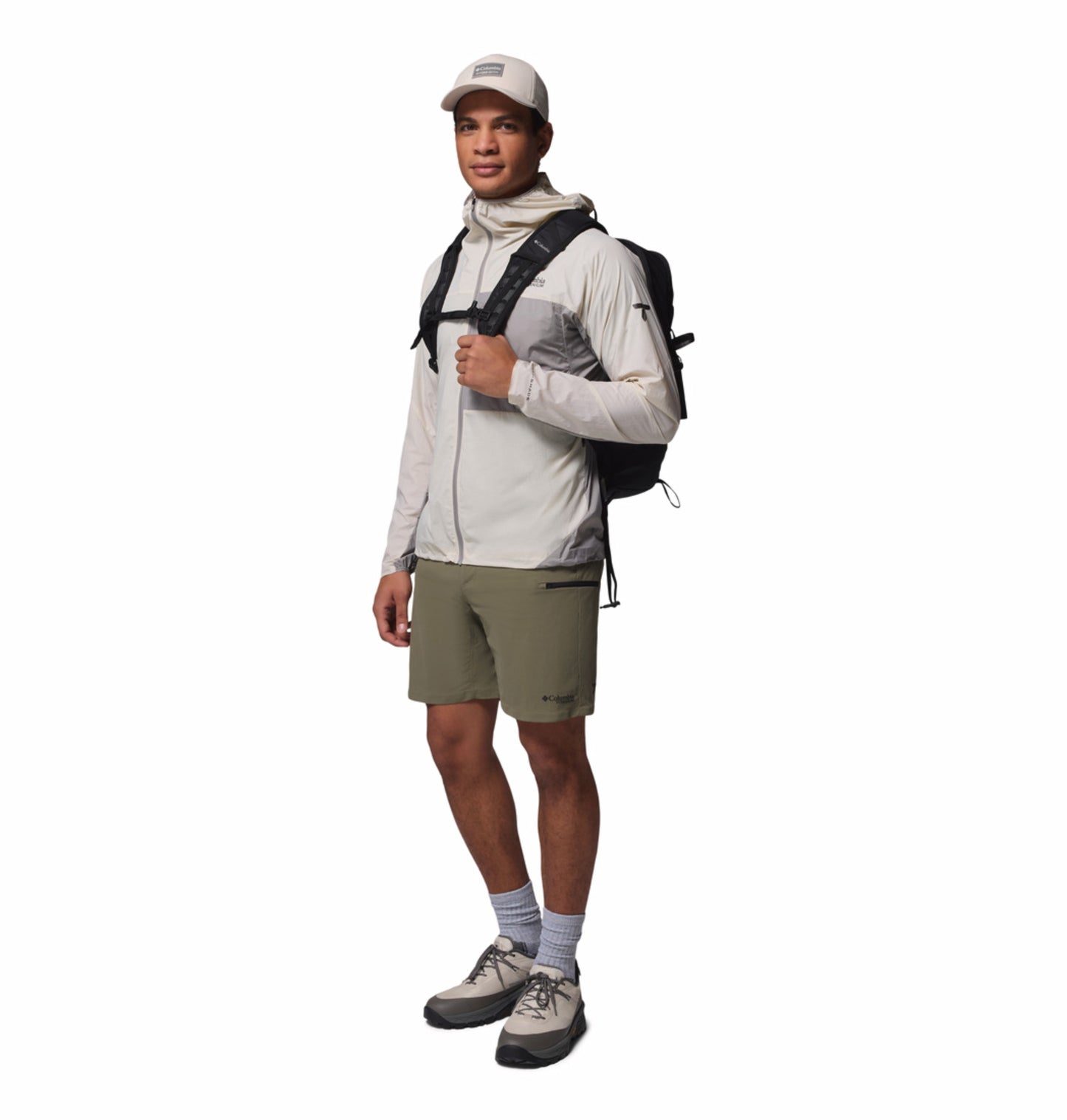 Columbia Men Beige Omni-Shade Khyex Pro Lightweight Windbreaker