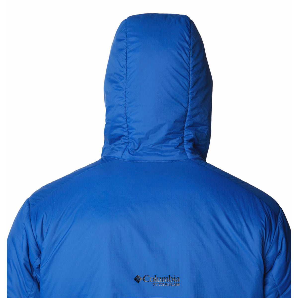 A Men Wearing Columbia Men Blue Silver Leaf Stretch Insulated II Jacket