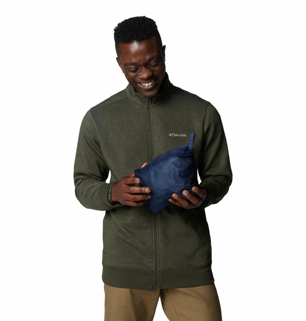 A Men Wearing Columbia Men Blue Glennaker Lake II Rain Jacket