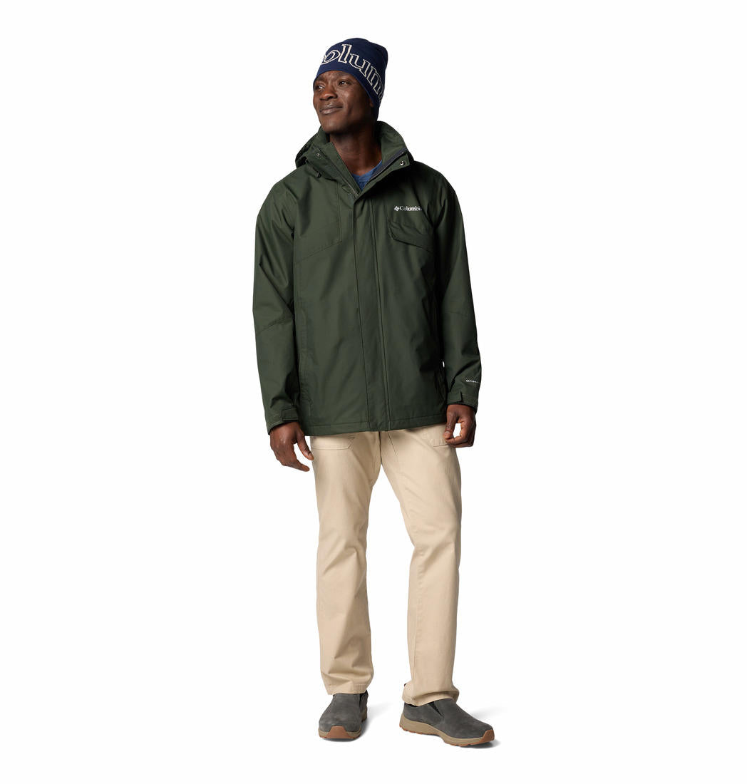 A Men Wearing Columbia Men Green Bugaboo III Fleece Interchange Jacket