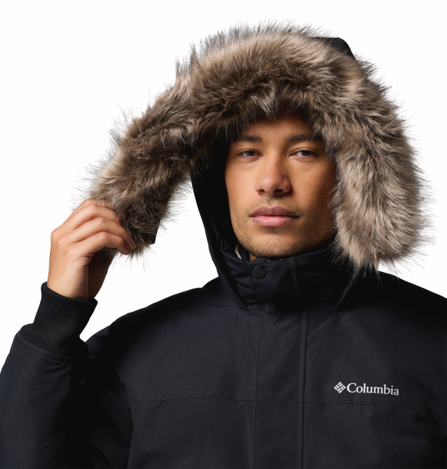 Columbia Men Black Omni-Heat Inifnity Cape Ridge Hooded Bomber Jacket