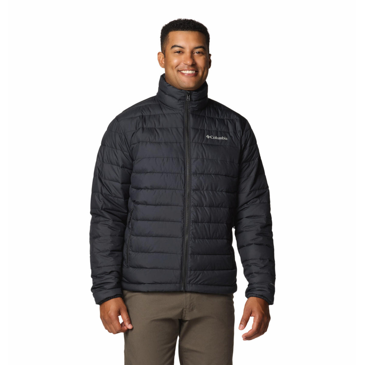 A Men Wearing Columbia Men Brown Point Park Interchange Jacket