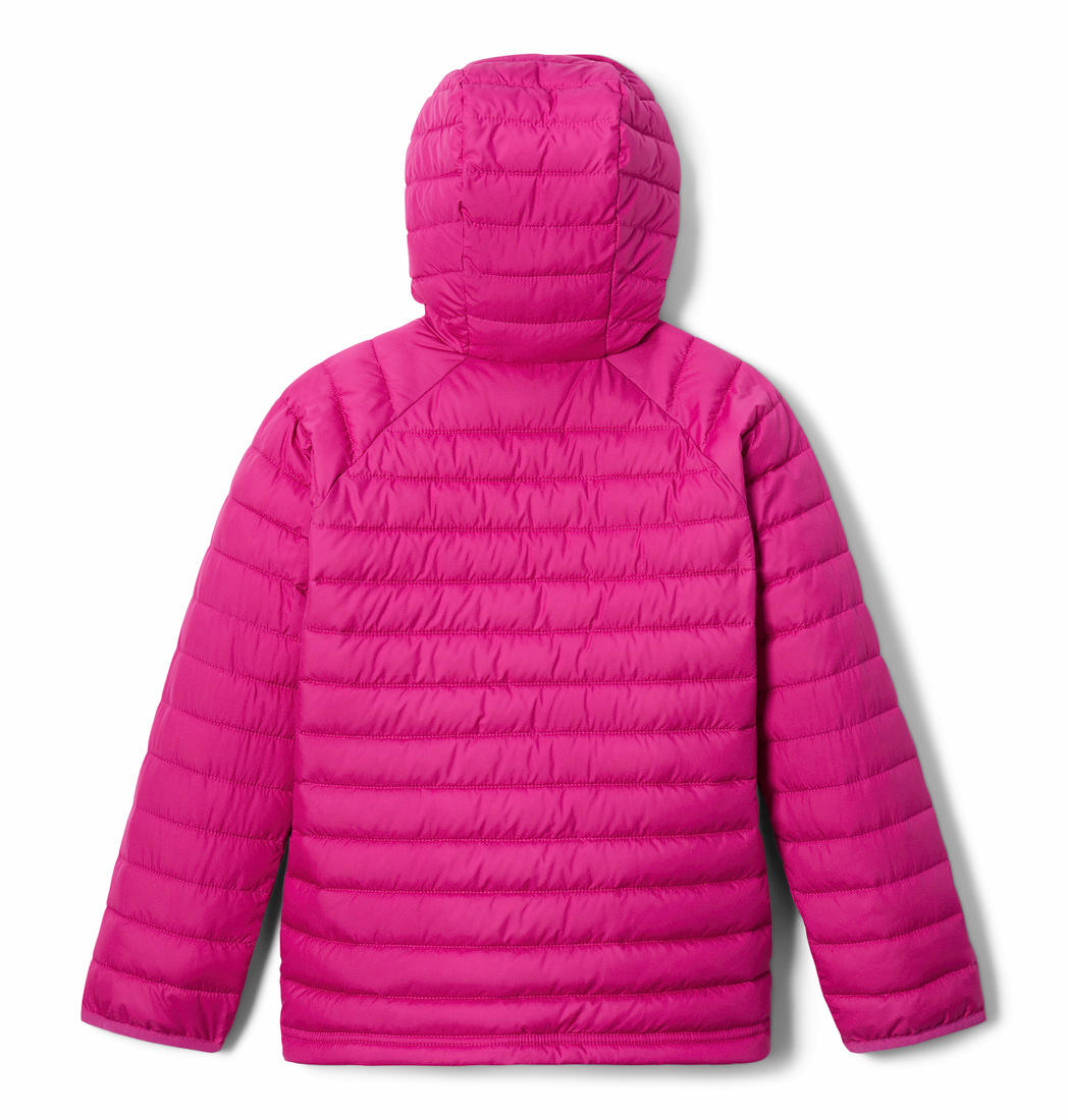 Columbia Kids Girls Pink Powder Lite Girls Hooded Jacket