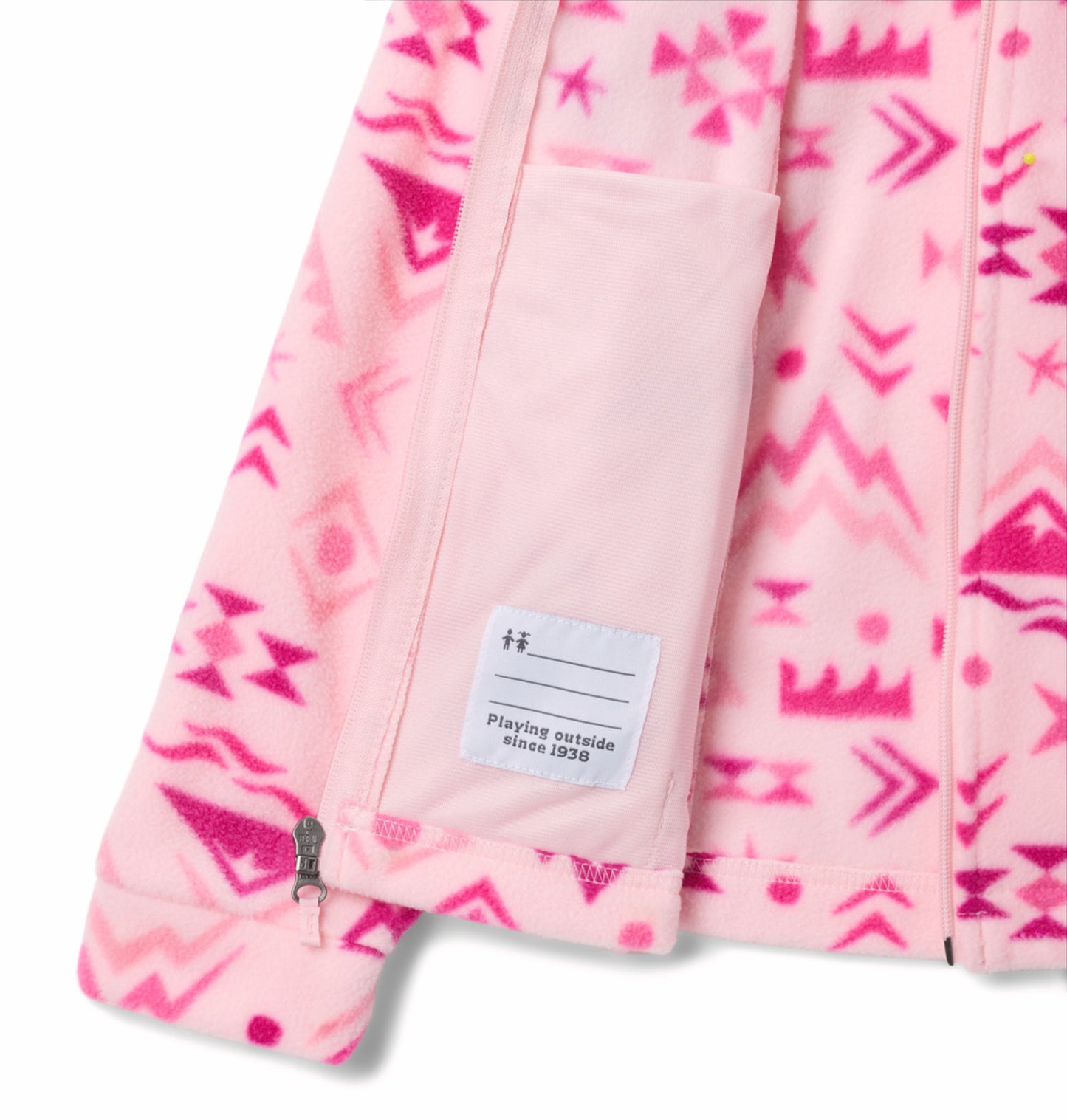 Columbia Kids Girls Pink Benton Springs II Printed Fleece Jacket
