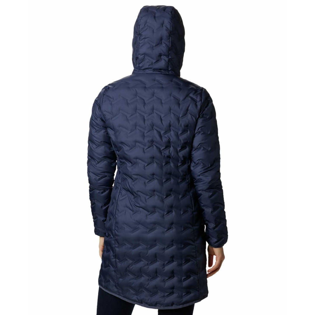Columbia Women Blue Delta Ridge Long Down Jacket