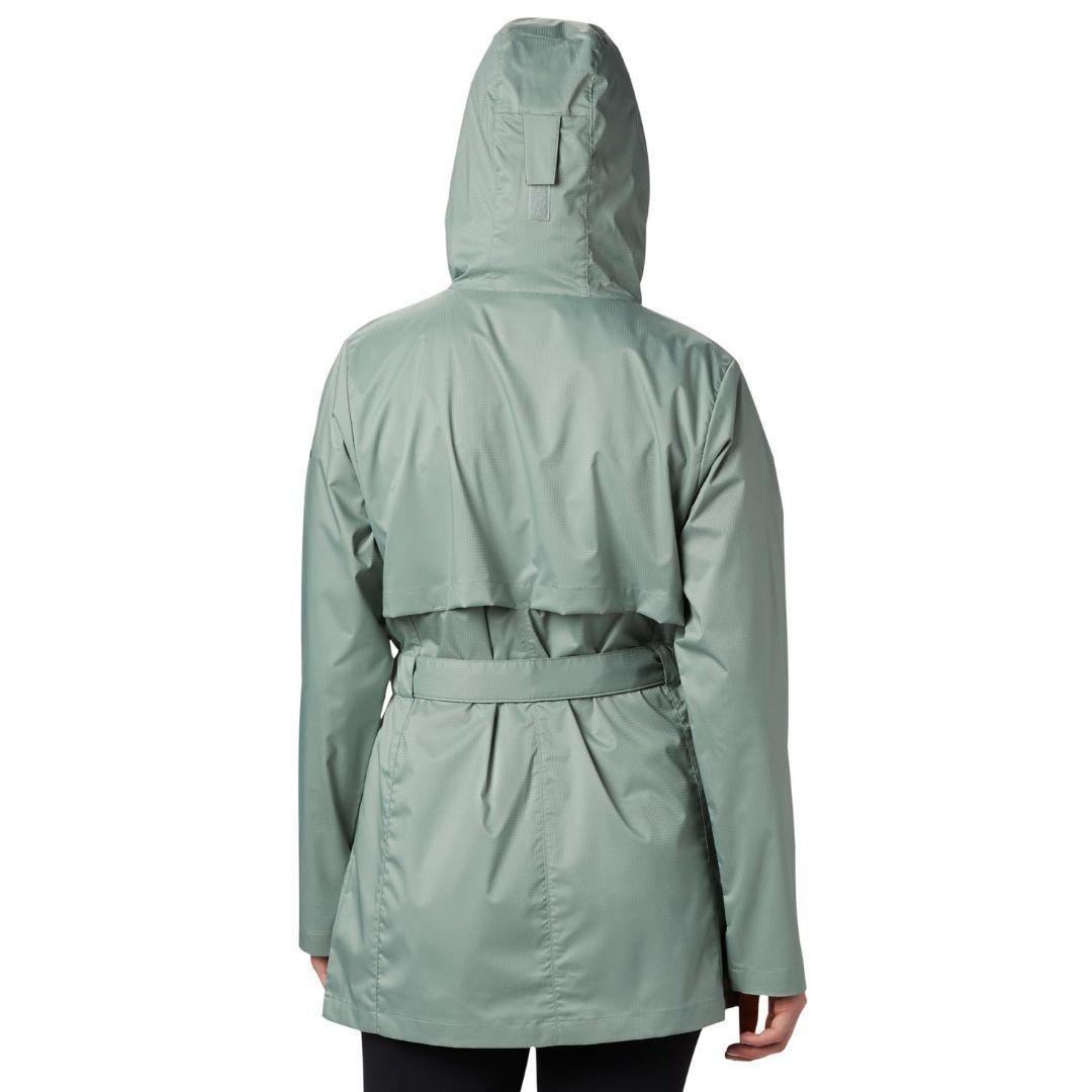 Columbia Women Green Pardon My Trench Rain Jacket