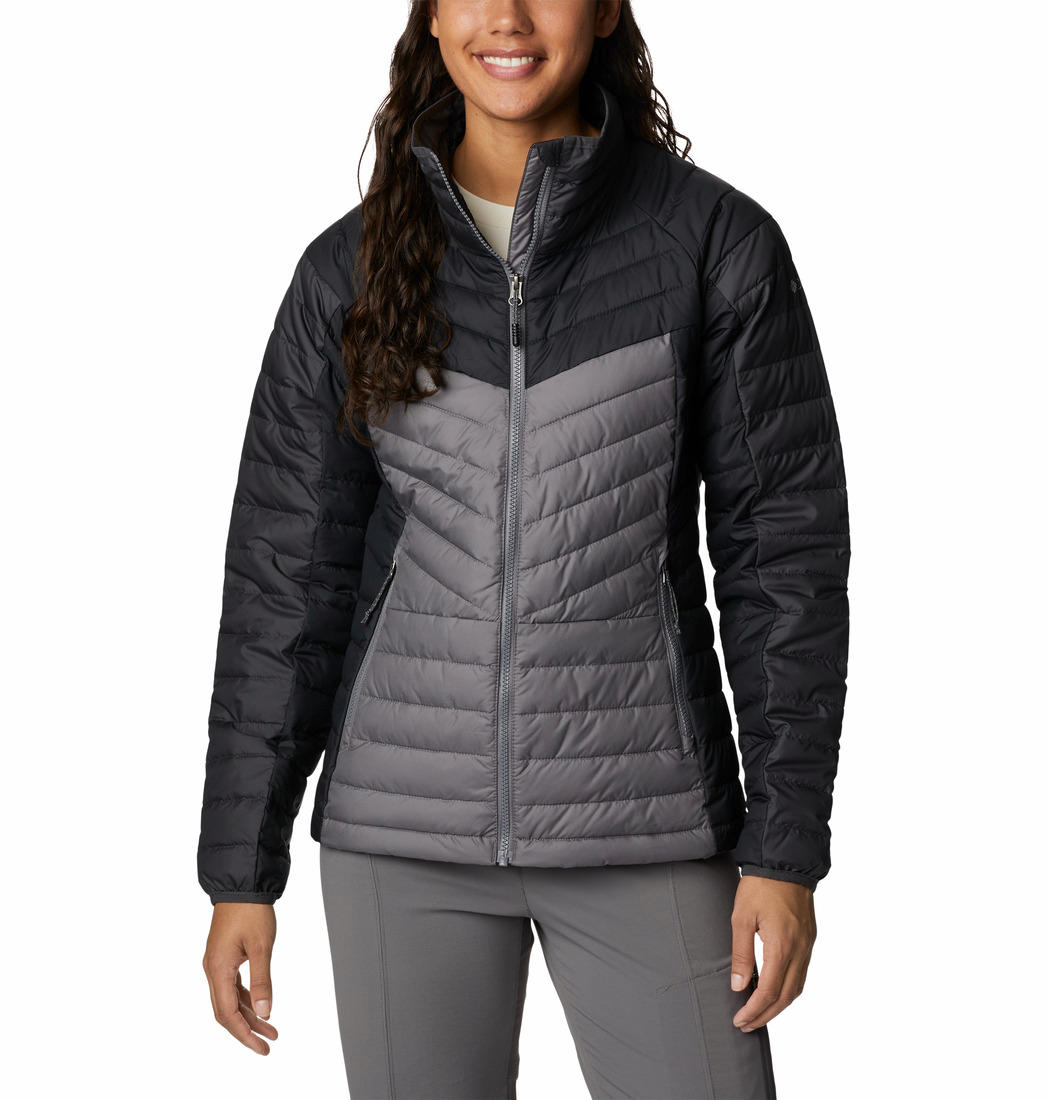 Columbia Women Grey Powder Lite II Full Zip Jacket