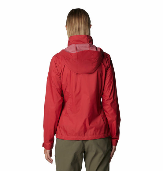 A Women Wearing Columbia Women Red Switchback IV Jacket