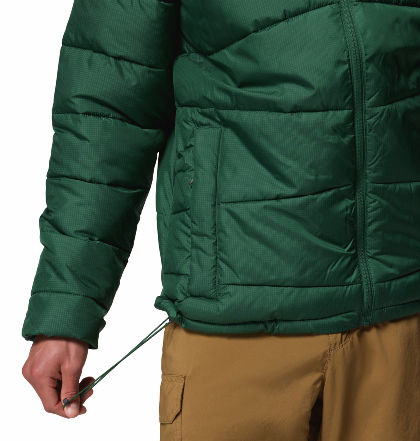 Columbia Men Green Omni-Heat Reflective Fivemile Butte II Hooded Down Jacket