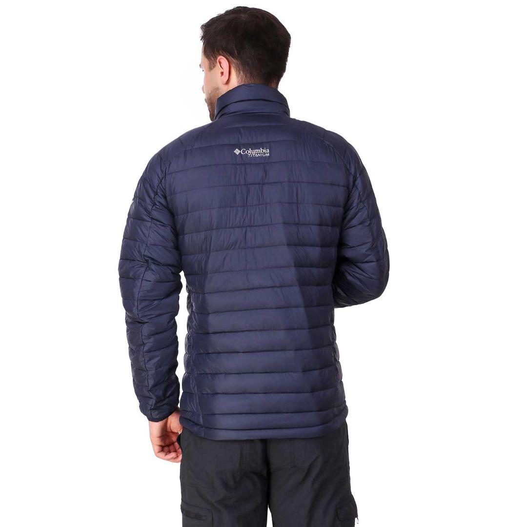 Columbia Men Navy Blue Omni-Heat 3D Snow Country Down Jacket