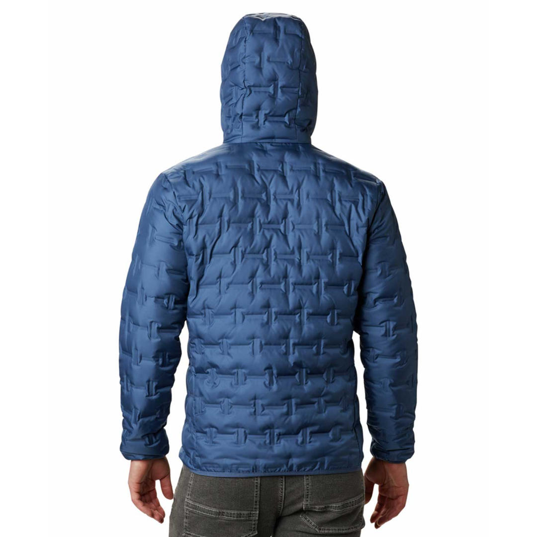 Columbia Men Blue Omni-Heat Reflective Delta Ridge Hooded Down Jacket
