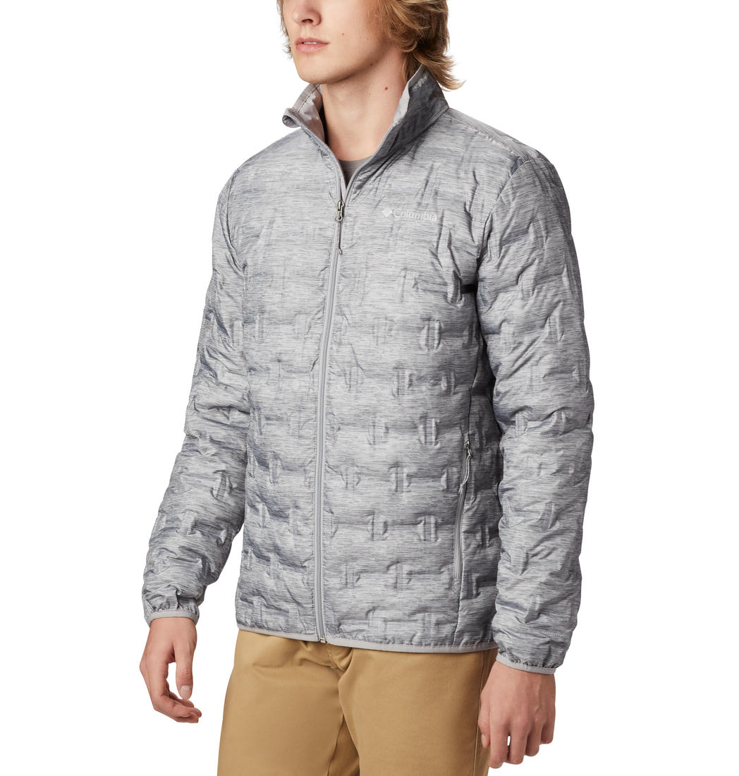 Columbia Men Grey Omni-Heat Reflective Delta Ridge Down Jacket