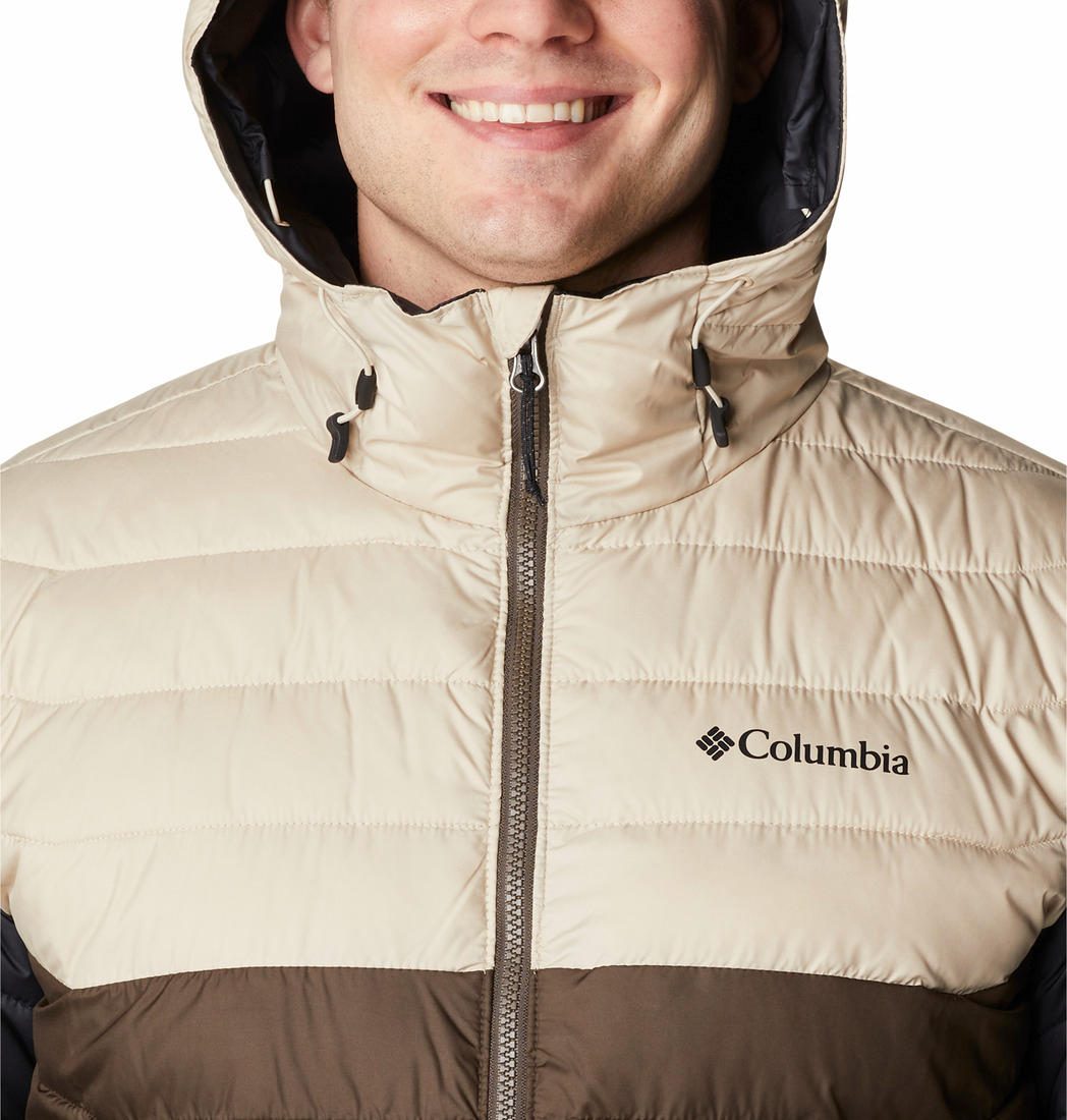 Columbia Men Brown Powder Lite Hooded Jacket