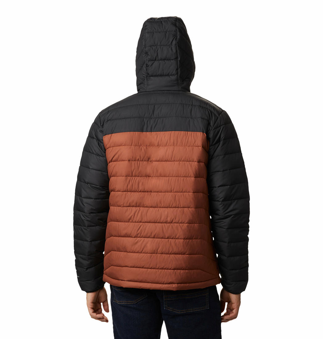 Columbia Men Brown Powder Lite Hooded Jacket