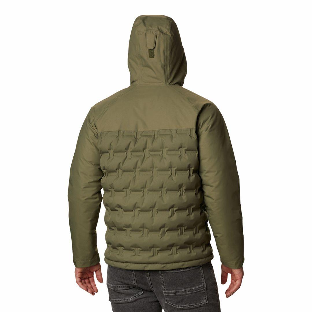 Columbia Men Green Omni-Heat Reflective Grand Trek Hooded Down Jacket