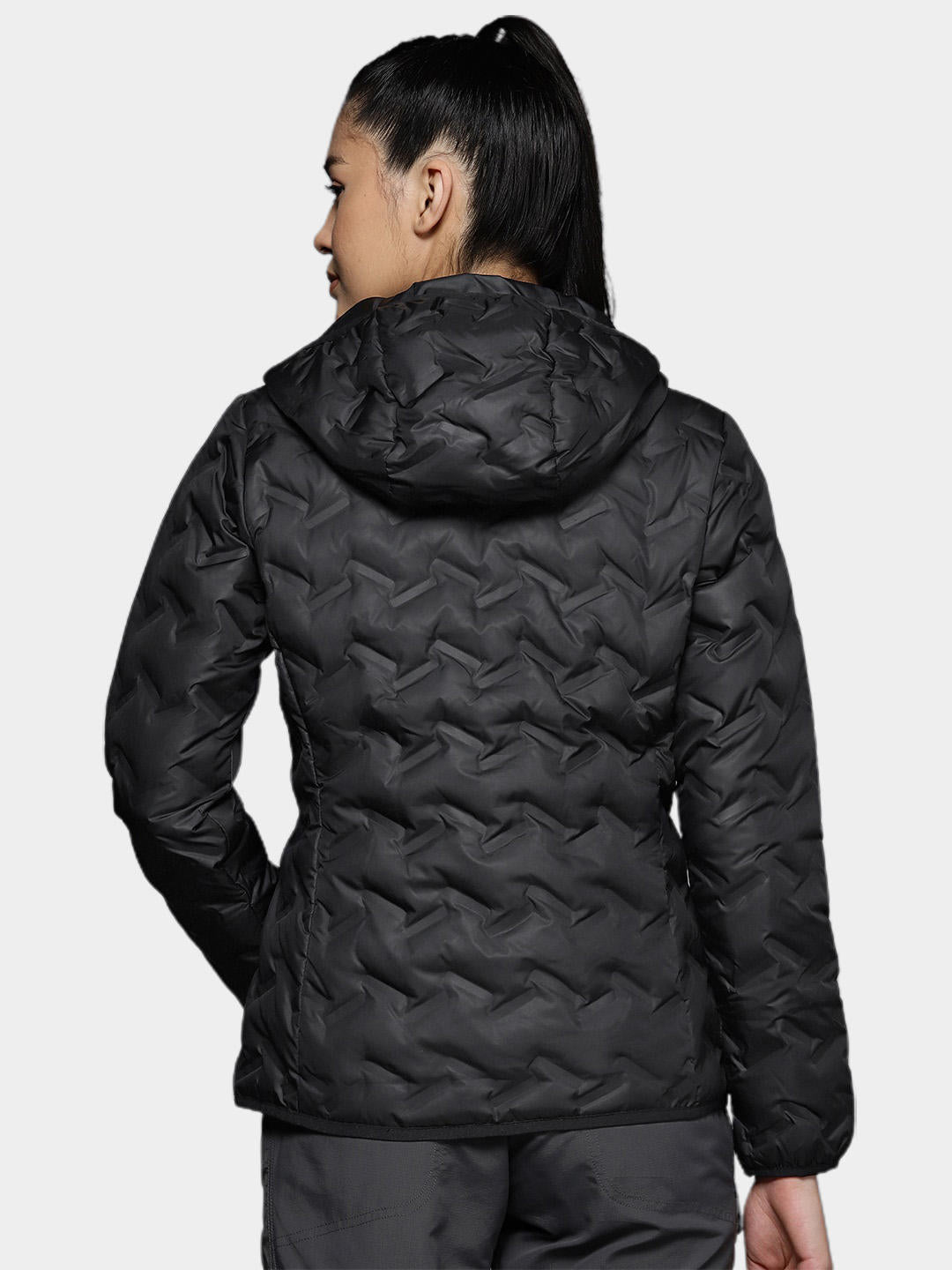 Columbia Women Black Omni-Heat Reflective Delta Ridge Hooded Down Jacket