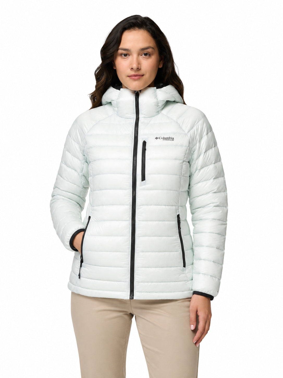 women green omni heat arctic arctic crest down jacket
