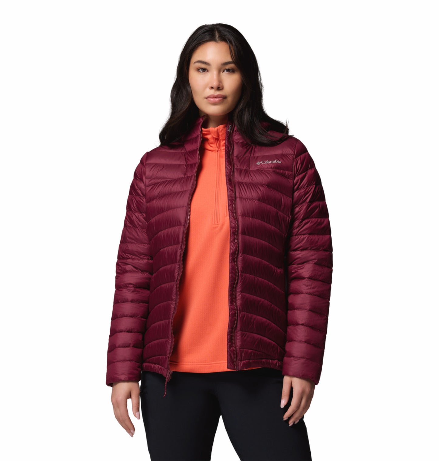 Columbia Women Red Omni-Shield Corelite Hooded Down Jacket