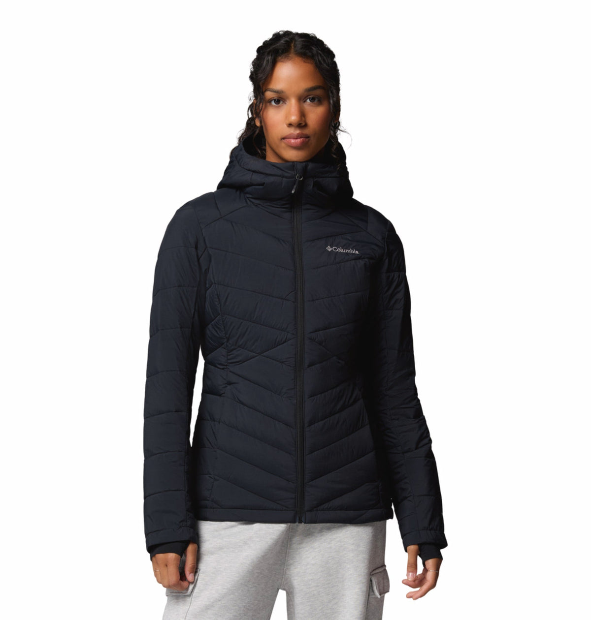 womens black omni heat infinity joy peak ii down jacket