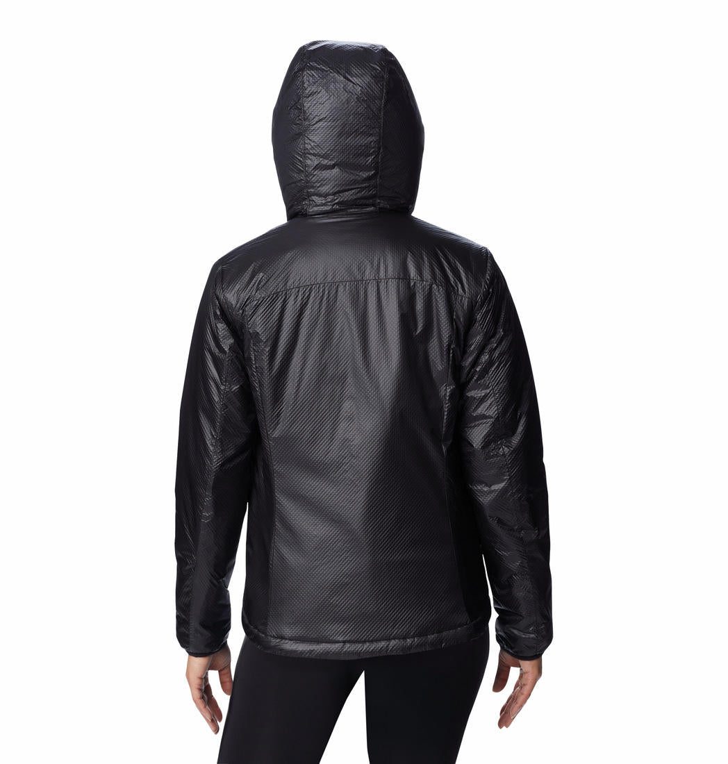 A Women Wearing Columbia Women Black Arch Rock II Hooded Jacket
