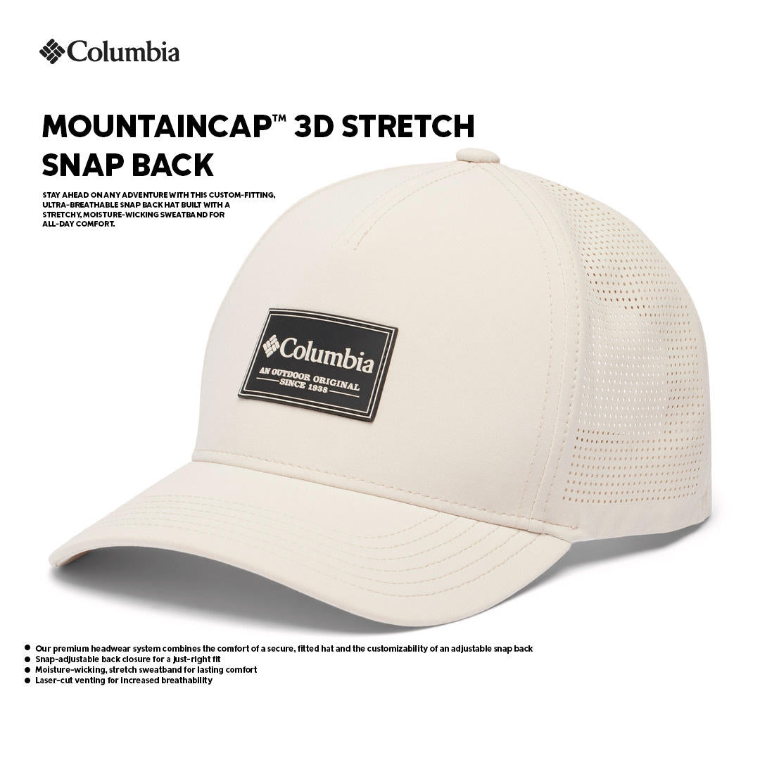 Columbia Unisex Beige Mountain 3D Stretch Snap Back Cap